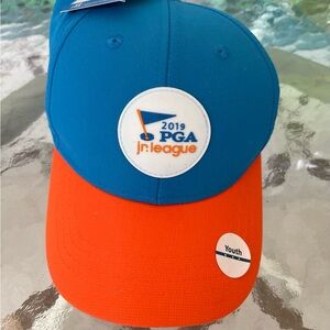 Kid’s golf youth hat PGA Jr League 2019 blue and orange, new with tags